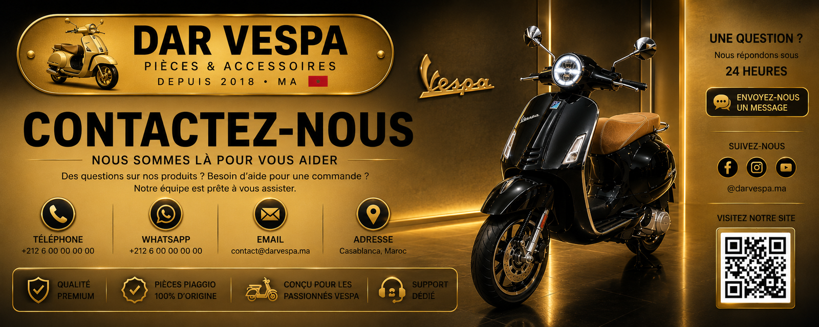 Contact Dar Vespa - Genuine Piaggio Parts & Customer Support