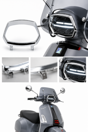 Genuine Vespa Sprint Speedometer Chrome Bezel | LED Headlight Surround Trim