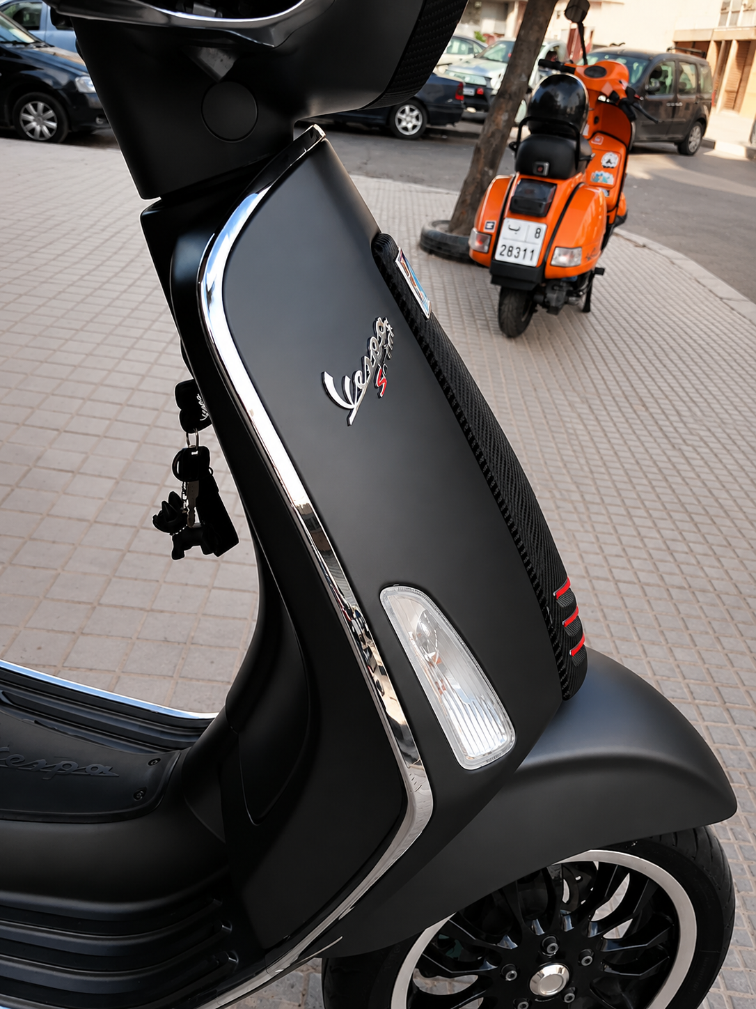 Vespa Primavera Sprint chrome trim kit 5 pieces front leg shield molding set