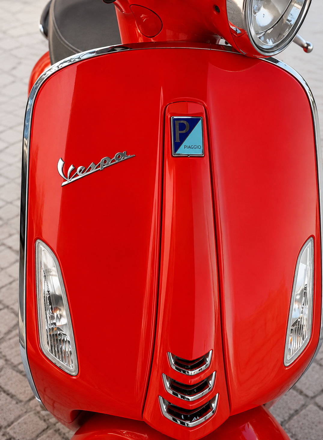 Vespa Primavera Sprint chrome trim kit 5 pieces front leg shield molding set
