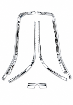Dar Vespa Primavera & Sprint Chrome Trim Kit – 5 Pieces Front Leg Shield Molding chrome trim kit 5 pieces front leg shield molding set
